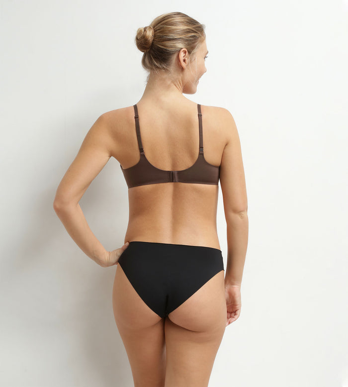 Soutien-gorge paddé sans armature en microfibre Brun Dim Invisible