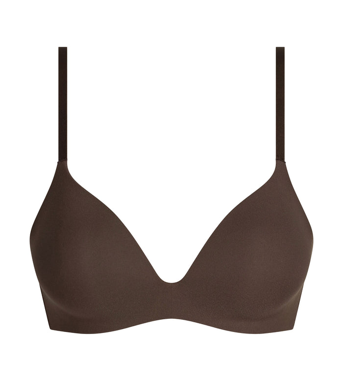 Soutien-gorge paddé sans armature en microfibre Brun Dim Invisible