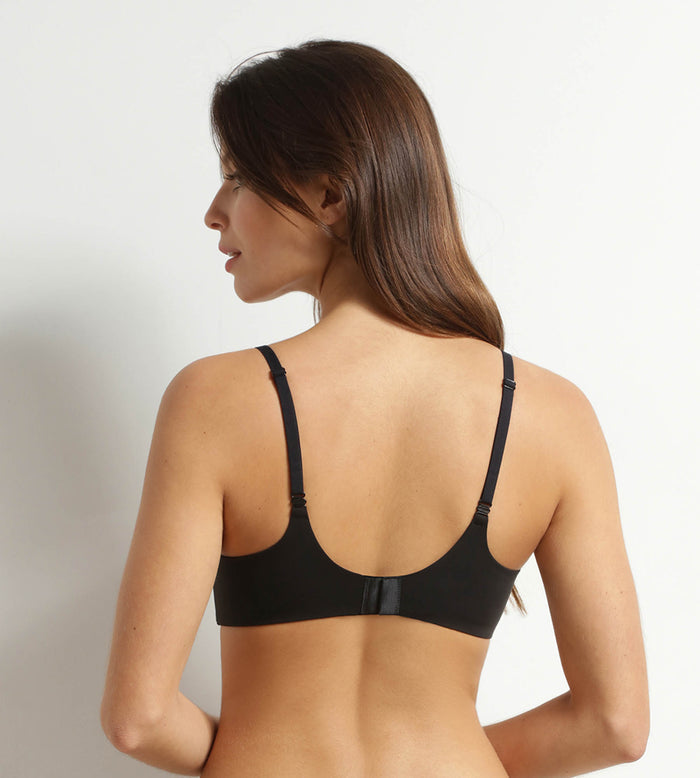 Soutien-gorge paddé sans armature en microfibre Noir Dim Invisible