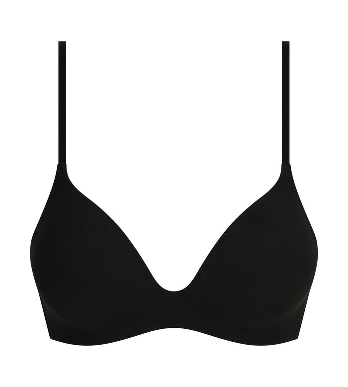 Soutien-gorge paddé sans armature en microfibre Noir Dim Invisible