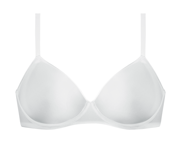 Soutien-gorge triangle sans armature en microfibre Blanc Dim Invisible
