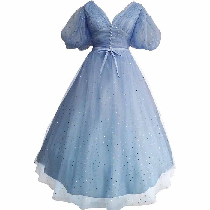 Sky blue Tea-Length / Free