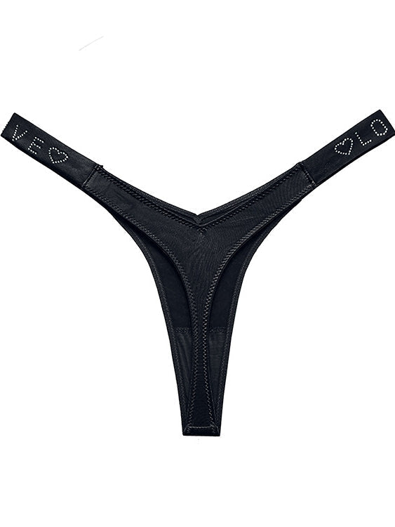Sparkling Diamond Ice-silk Sports Panties