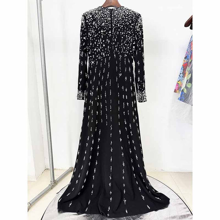 Sparkly A-Line Beaded Long Evening Dresses For Events