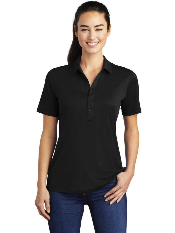 Sport-Tek Ladies Posi-UV Pro Polo-Regular-Sport-Tek-Black-S-Thread Logic