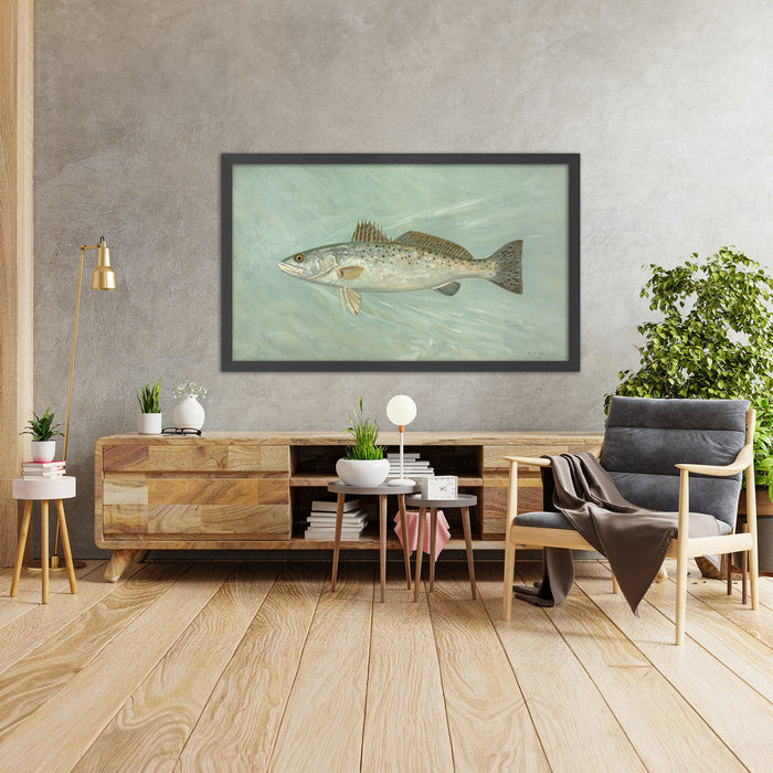A framed image of