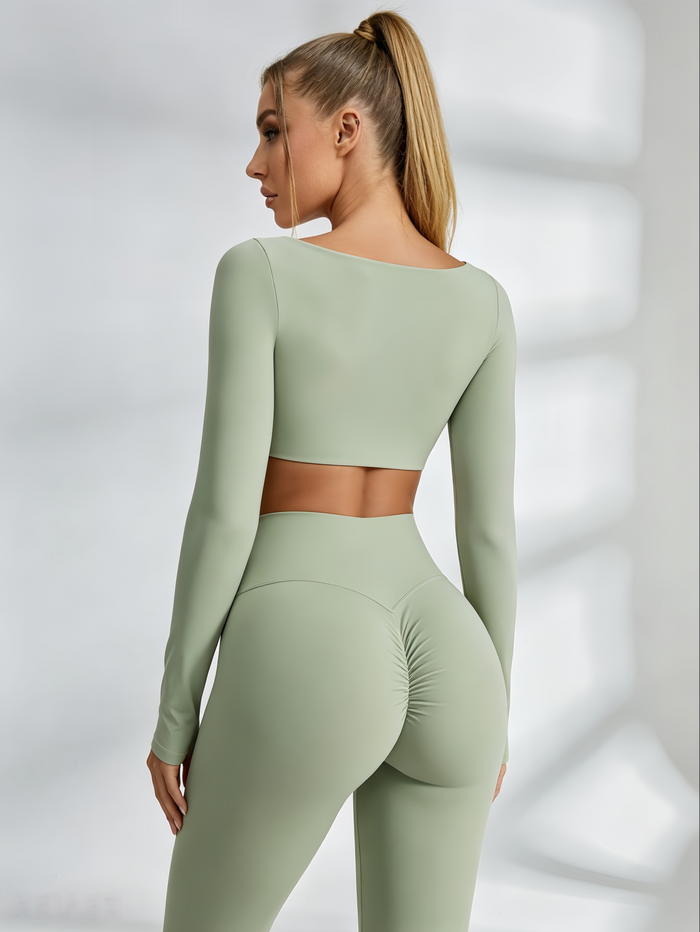 Square Collar Long Sleeves