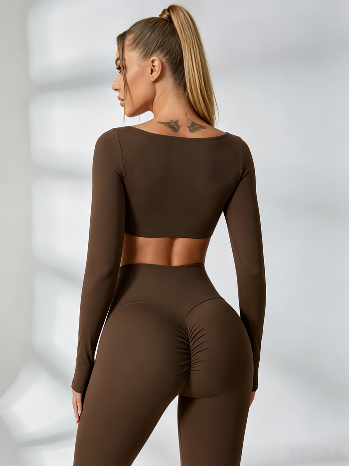 Square Collar Long Sleeves