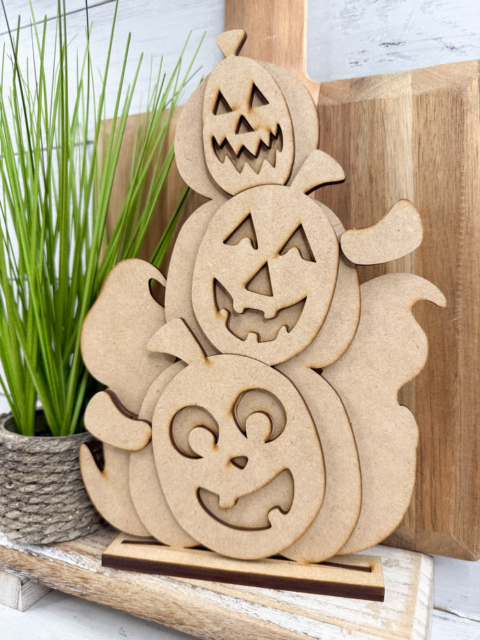 Stacked Jack O Lanterns and Ghosts DIY Kit