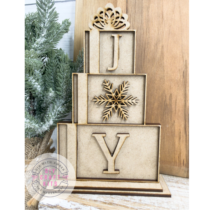 Stacked Presents Joy Shelf Sitter DIY Kit