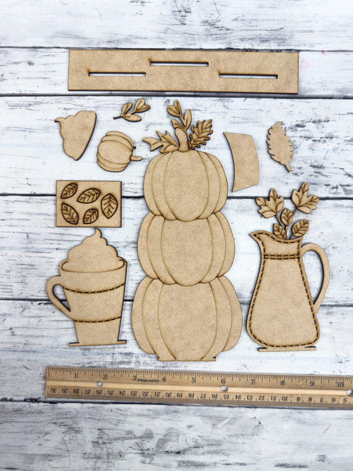 Stacked Pumpkins Fall Drink and Pitcher DIY Kit