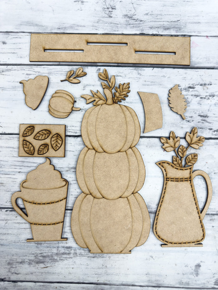 Stacked Pumpkins Fall Drink and Pitcher DIY Kit