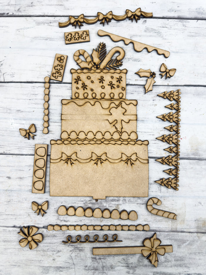 Standard Christmas Cake Insert for Standard Interchangeable Cake Bases