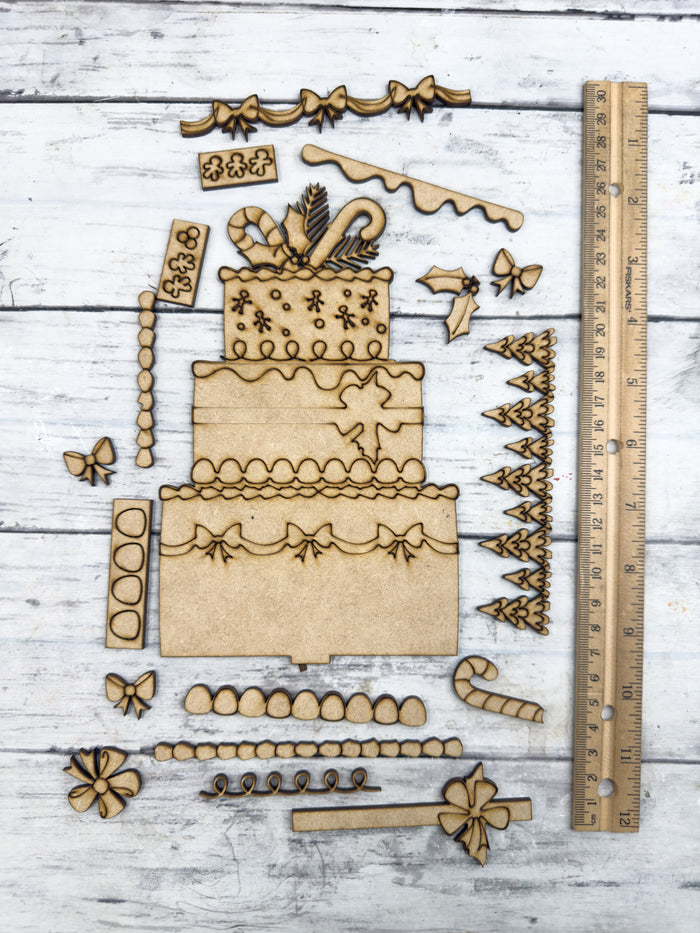 Standard Christmas Cake Insert for Standard Interchangeable Cake Bases