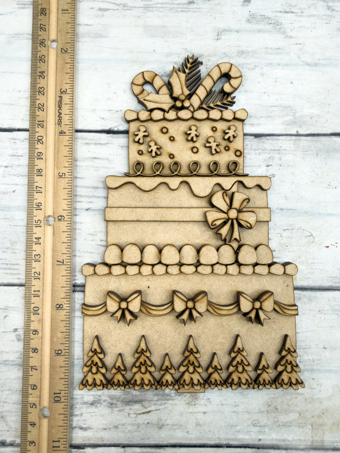 Standard Christmas Cake Insert for Standard Interchangeable Cake Bases