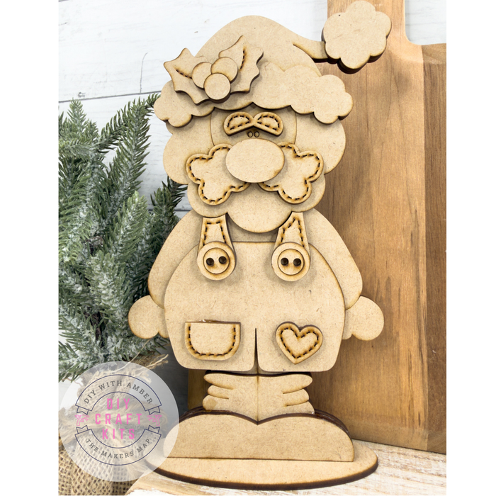 Stitched Santa Shelf Sitter DIY Kit