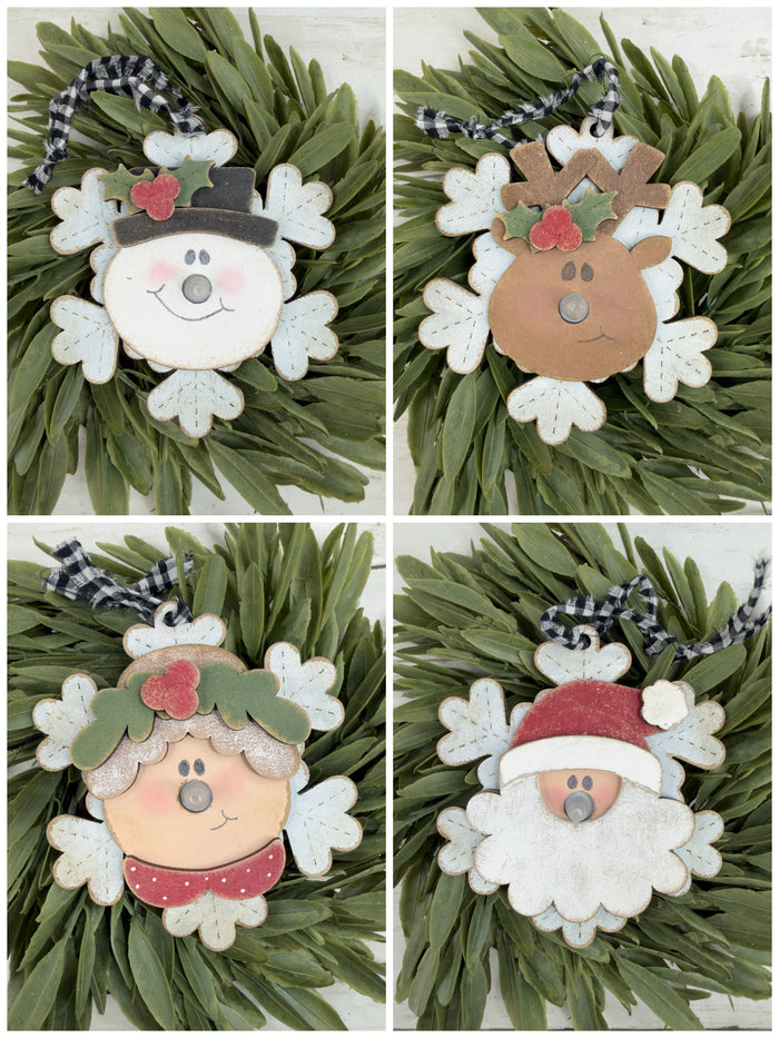 Stitched Snowflakes Ornaments DIY Kit (can use with tea light)