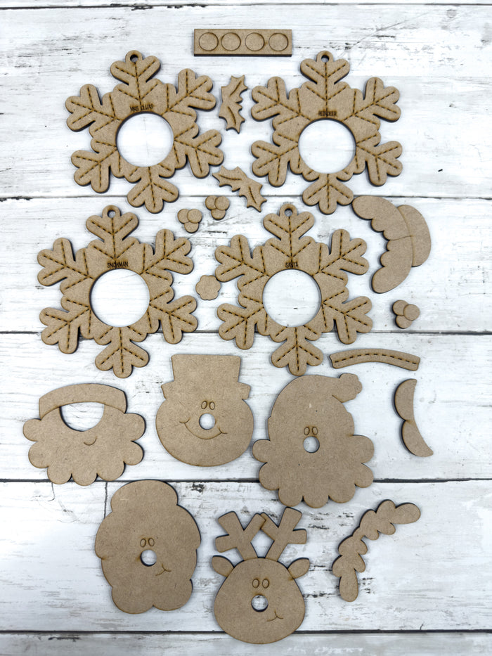 Stitched Snowflakes Ornaments DIY Kit (can use with tea light)