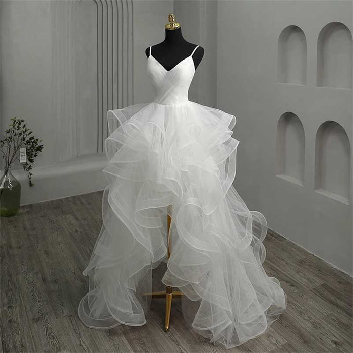 Strapless A Line Tulle Wedding Dress Bridal Ball Gown