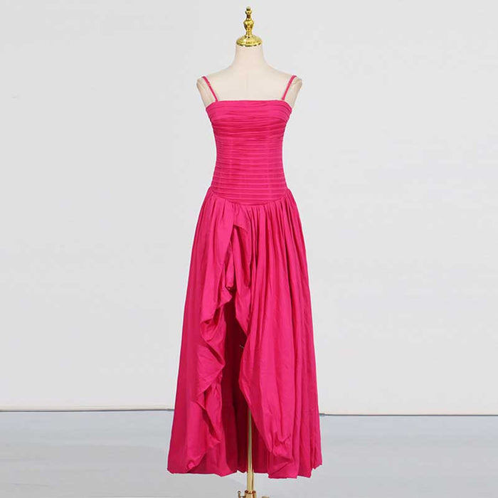 Strapless Bubble Hem Maxi Dress