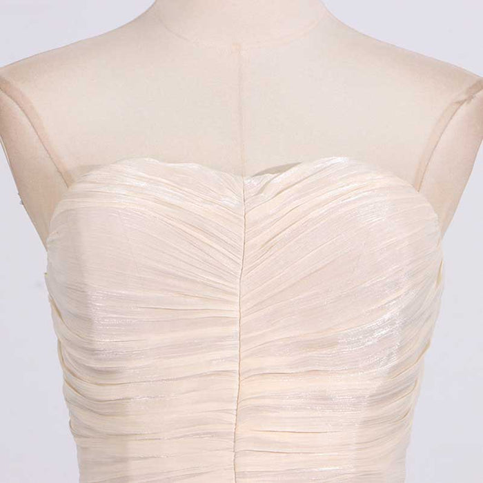 Strapless Ruched Ruffle Maxi Dress