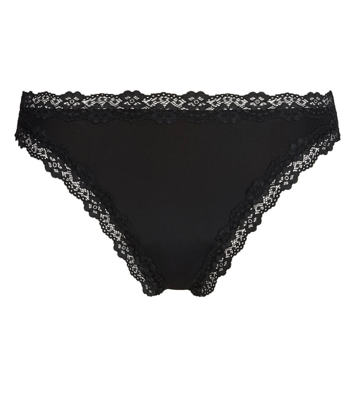String femme en microfibre et dentelle Noir Dim