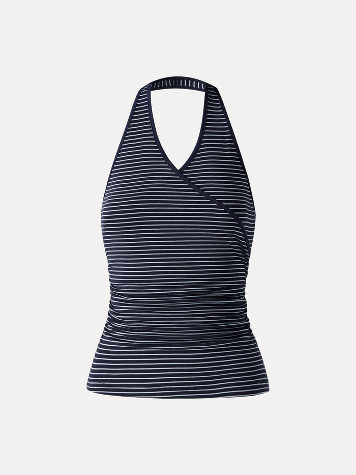 OGLmove Striped Halter Neck Tank Top