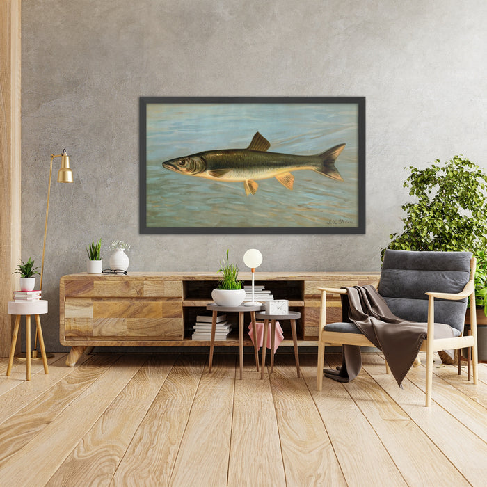 A framed image of