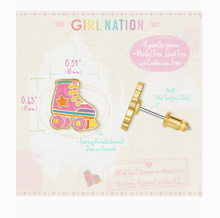 Stud Earrings - Roller Skates