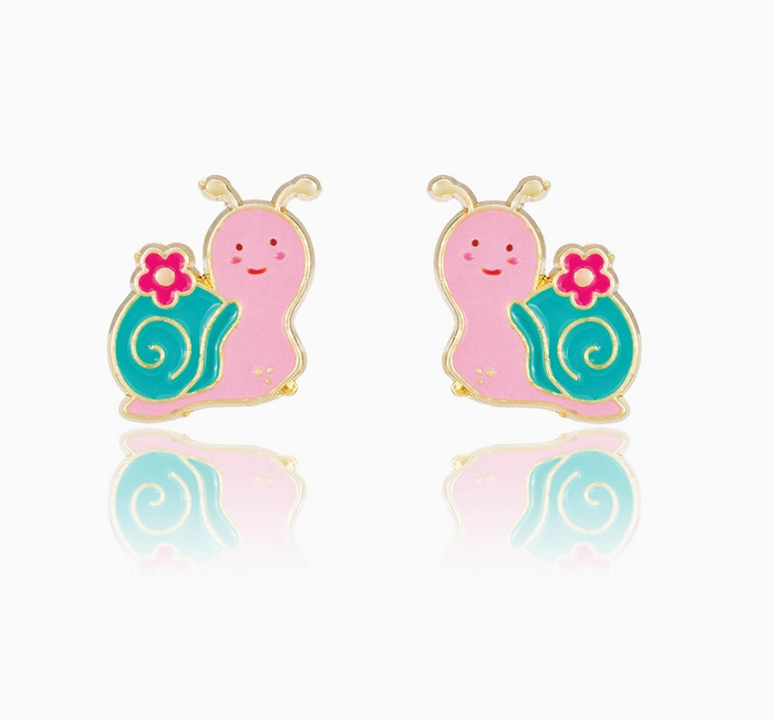 Stud Earrings - Snuggly Snail