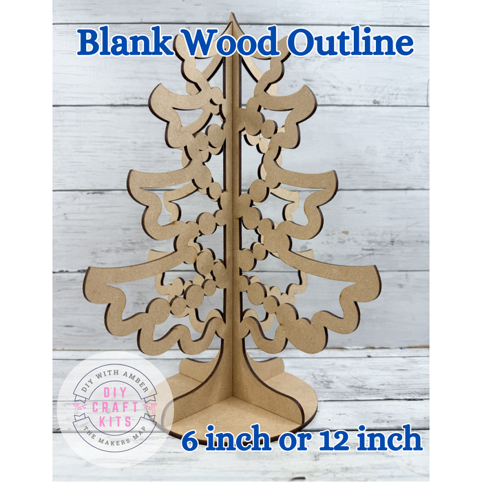 Style 261 3D Standing Tree Laser Cut Outline Frame Blank