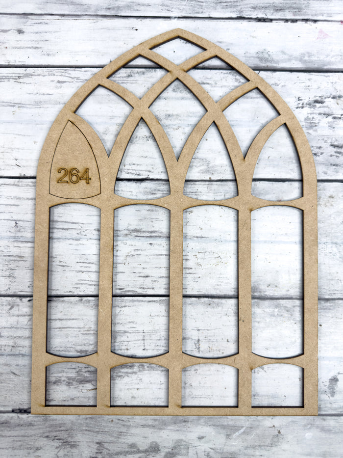 Style 264 Cathedral Window Laser Cut Outline Frame Blank