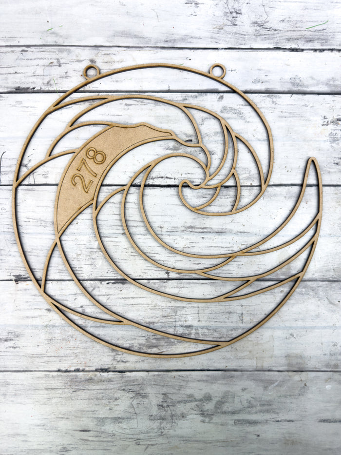 Style 278 Wave Laser Cut Outline Frame Blank