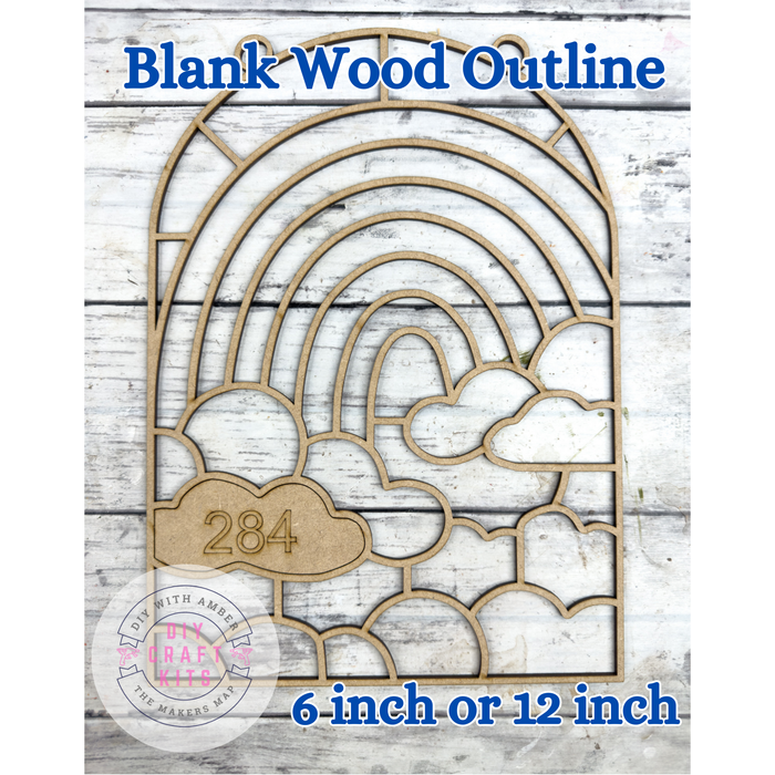Style 284 Arch Rainbow Laser Cut Outline Frame Blank