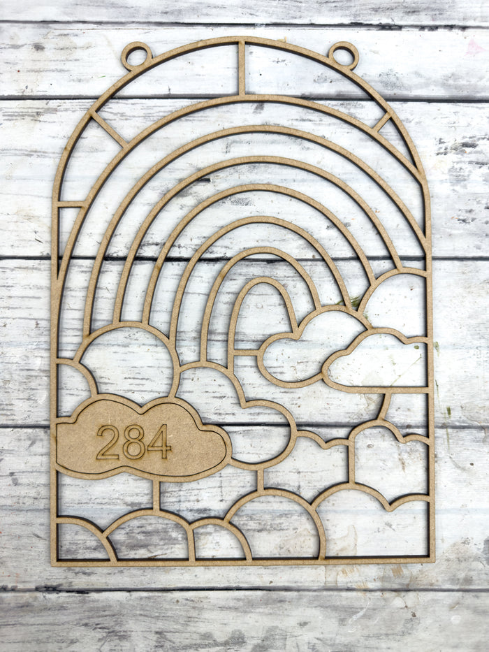 Style 284 Arch Rainbow Laser Cut Outline Frame Blank