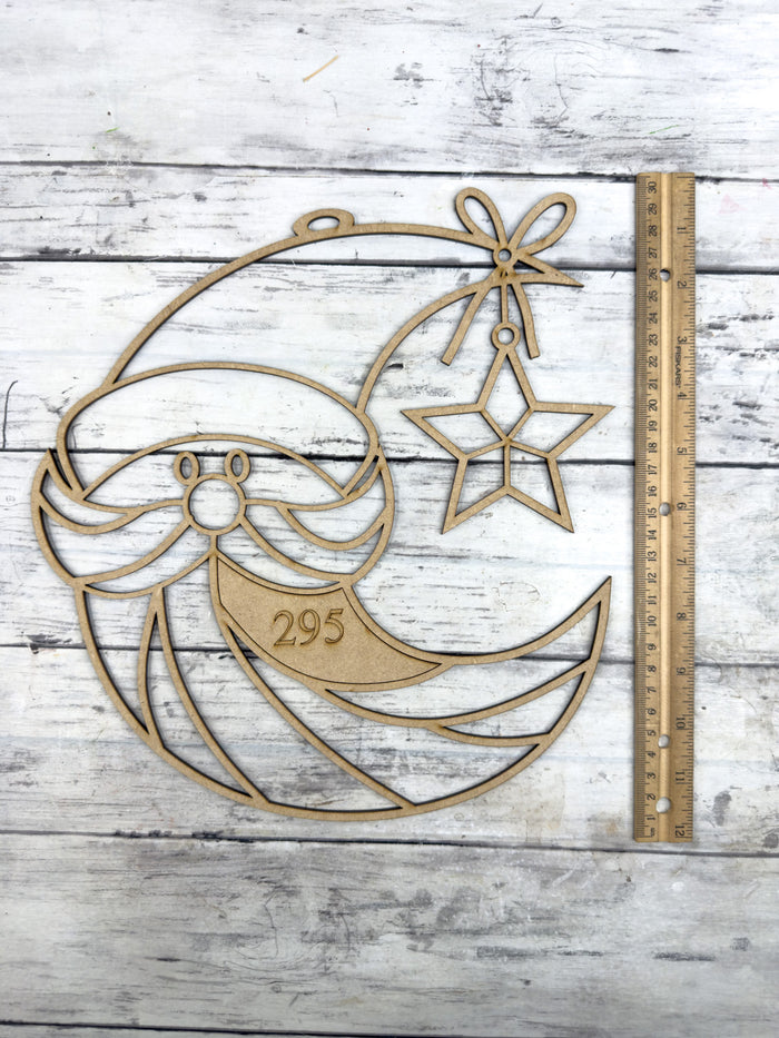 Style 295 Santa Crescent Moon Laser Cut Outline Frame Blank