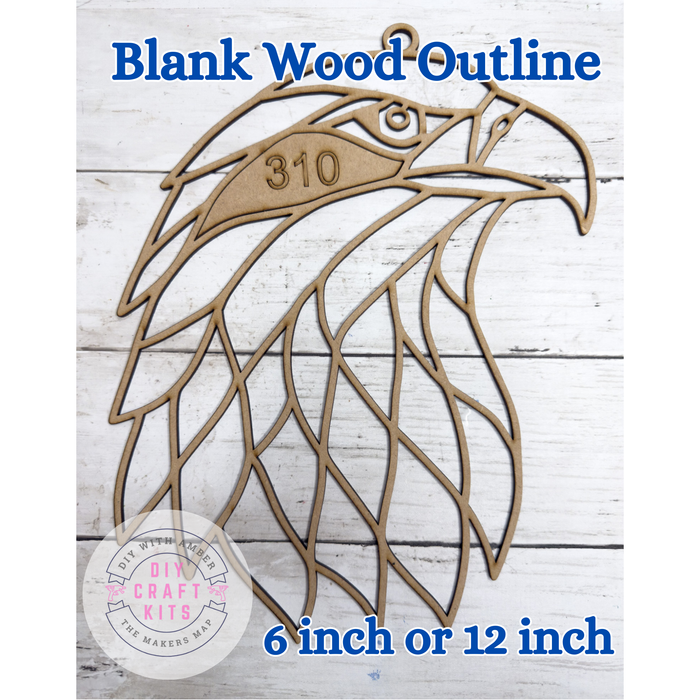 Style 310 Bald Eagle Laser Cut Outline Frame Blank