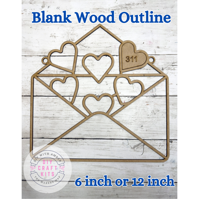 Style 311 Love Letter Laser Cut Outline Frame Blank