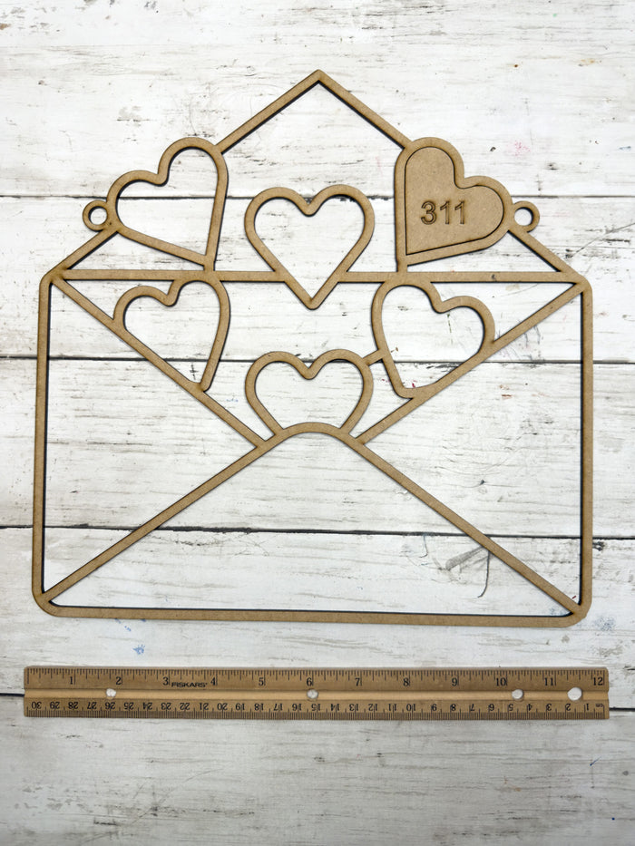 Style 311 Love Letter Laser Cut Outline Frame Blank