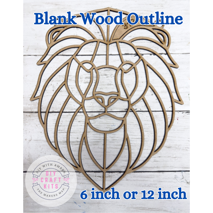 Style 312 Lion Laser Cut Outline Frame Blank