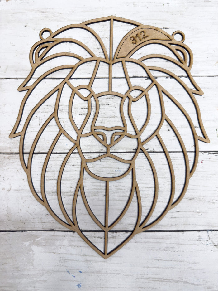 Style 312 Lion Laser Cut Outline Frame Blank