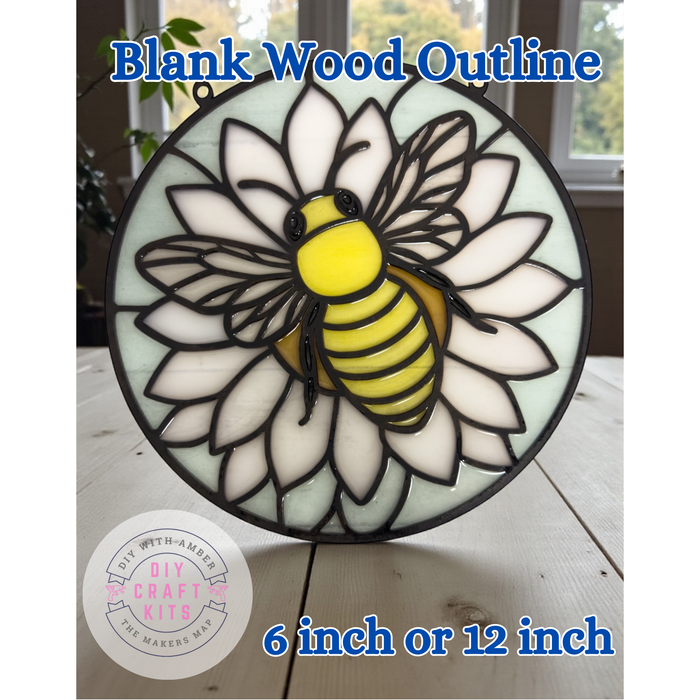 Style 314 Round Bee  Laser Cut Outline Frame Blank