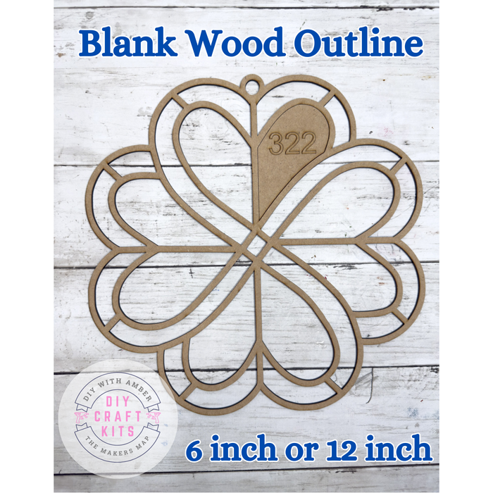 Style 322 Clover Laser Cut Outline Frame Blank