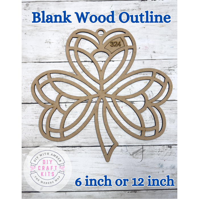 Style 324 Shamrock Laser Cut Outline Frame Blank
