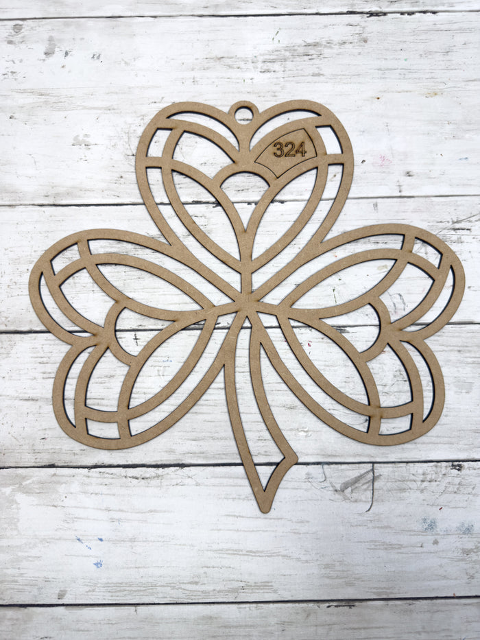 Style 324 Shamrock Laser Cut Outline Frame Blank