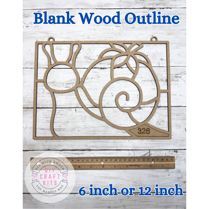 Style 326 Rectangle Snail Laser Cut Outline Frame Blank