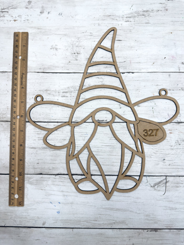 Style 327 Gnome with Wings Laser Cut Outline Frame Blank