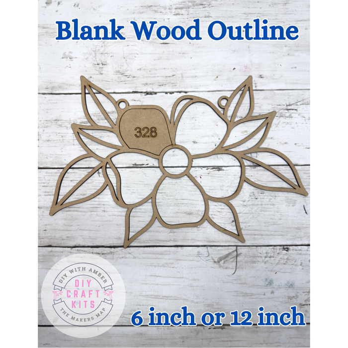 Style 328 Basic Flower Laser Cut Outline Frame Blank