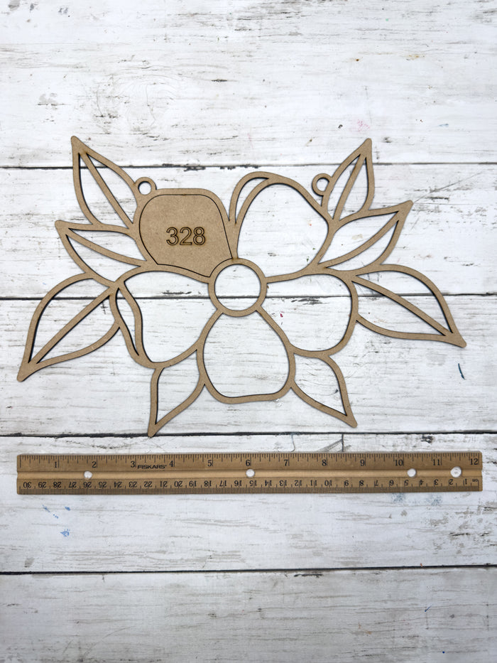 Style 328 Basic Flower Laser Cut Outline Frame Blank
