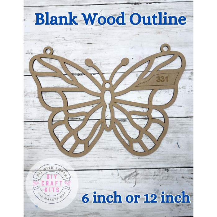 Style 331 Beautiful Butterfly Laser Cut Outline Frame Blank